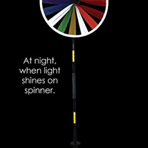 In the Breeze 2715 Rainbow Retroreflective Wheel Wind Spinner-Driveway Marker, 12" Diameter