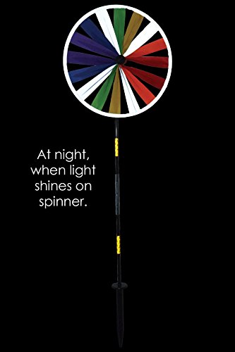 In the Breeze 2715 Rainbow Retroreflective Wheel Wind Spinner-Driveway Marker, 12" Diameter