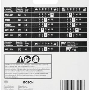 BOSCH U12BC 12-Piece U-Shank Jigsaw Blade Assorted Set Ideal for Thin-Metal Cutting and Wood Applications