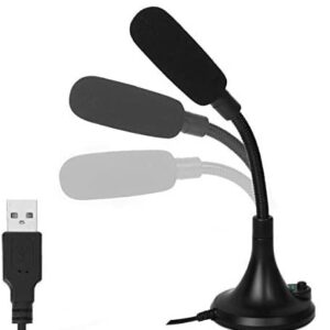 SGYD USB Microphone, PC Microphone with LED Indicator, Meeting MIC Speech Condenser Microphone for Computer/Laptop/Desktop/Windows/Mac, Record and Chat for YouTube, Sk,Podcasting,Gaming, Black