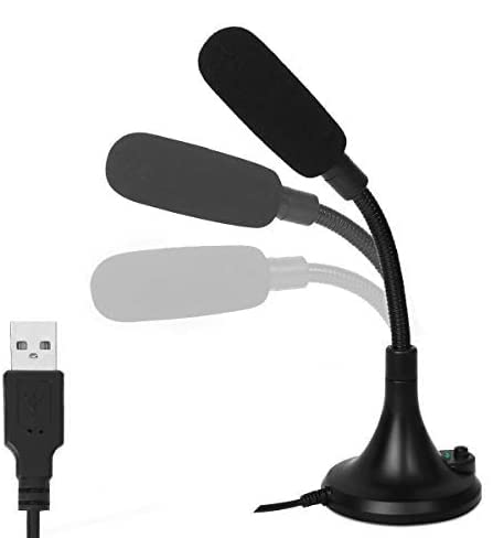 SGYD USB Microphone, PC Microphone with LED Indicator, Meeting MIC Speech Condenser Microphone for Computer/Laptop/Desktop/Windows/Mac, Record and Chat for YouTube, Sk,Podcasting,Gaming, Black