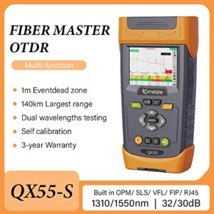 Optical Fiber Welder Machine KomShine GX39 Fusion Splicer and Plam Mini SM OTDR QX55 1310/1550nm 32/30dB with 10mw VFL, Power Meter, SM Light Source