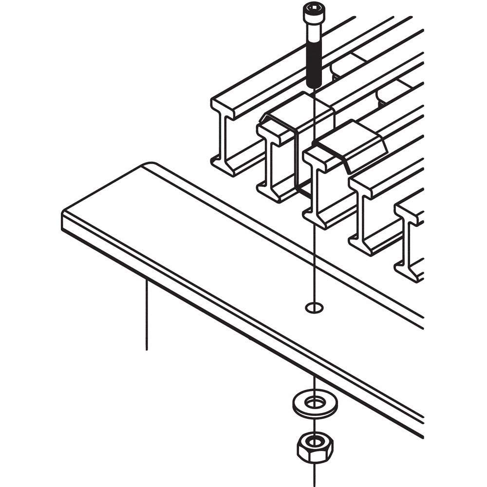 Grating Clip, 316 Stainless Steel, PK25