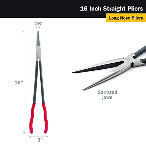 Titan 60781 16-Inch Straight Long Nose Pliers
