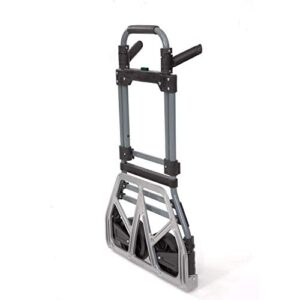 Liberty Industrial 10002 Folding Luggage Dual Handle w/Grips Hand Truck Silver