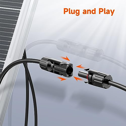 RICH SOLAR Connectors Y Branch Parallel Adapter Cable Wire Plug Tool Kit for Solar Panel (1 Pair M/FF and F/MM)