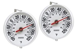 taylor precision products springfield big and bold thermometer with mounting bracket (5.25-inch) - 2 pack