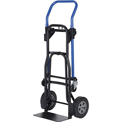 Harper Trucks JDCJ8523EN 3-1 Quick Change Convertible Hand Truck, 500 lb, Black Frame/Blue Handle