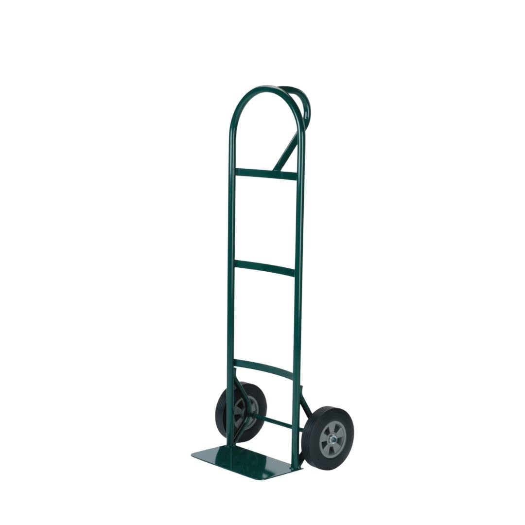 Harper Trucks 600lb Capacity Steel P-Handle Hand Truck, 8 inch Solid Rubber Wheels