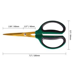 Hongville Pack of 2 40MM Blade Traditional Green Butterfly Bonsai Shears |Tip Trimming Scissors, Tree Trimmer, Premium Garden Shears, Gardening Professional Hand Pruning Pruner, Clipper The Garden