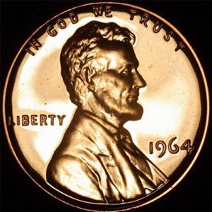 1964 no mint mark lincoln memorial penny cent us mint gem proof