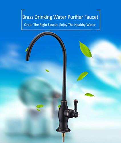 Drinking Water Purifier Faucet, Delle Rosa Water Faucet, Commercial Water Filtration Faucet for Under Sink Water Filter System Oil Rubbed Bronze Kitchen Bar Sink Drinking Water Faucet
