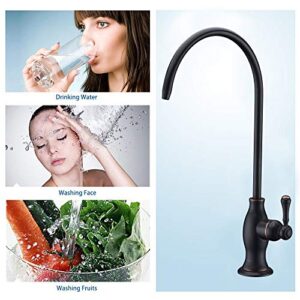 Drinking Water Purifier Faucet, Delle Rosa Water Faucet, Commercial Water Filtration Faucet for Under Sink Water Filter System Oil Rubbed Bronze Kitchen Bar Sink Drinking Water Faucet