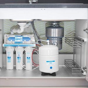 Geekpure 6-Stage Reverse Osmosis RO Drinking Water Filter System with DI Filter TDS to 0-75 GPD