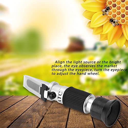 GLOGLOW Beekeeper Refractometer Portable High Measuring Range Honey Tester Sugar Water Content Measurement 58-90% Beekeeping Honey Concentration Meter