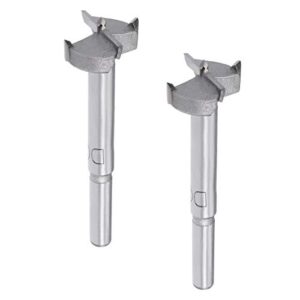 uxcell forstner drill bits 26mm, tungsten carbide wood hole saw auger opener, woodworking hinge hole drilling boring bit cutter, 2pcs (gray)