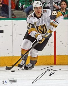 jonathan marchessault vegas golden knights autographed 8" x 10" white jersey skating photograph - autographed nhl photos