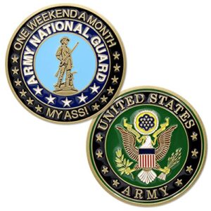 u.s. army national guard - one weekend a month challenge coin