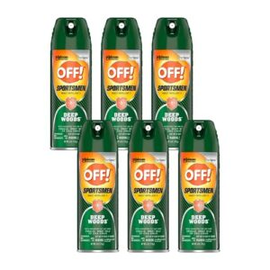 off! deep woods sportsman insect repellent, 6 ounce. (pack of 6)