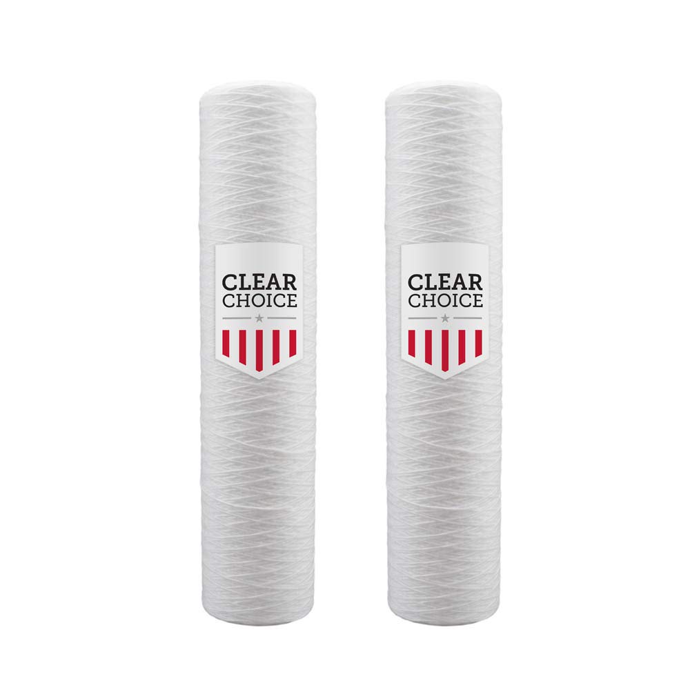 Clear Choice Sediment Water Filter 1 Micron 20 x 4.50" Water Filter Cartridge Replacement 20 inch RO System 355213-45 WP1BB97P, 2-Pk