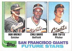 bob brenly chili davis baseball card rookie (san francisco giants) 1982 topps #171
