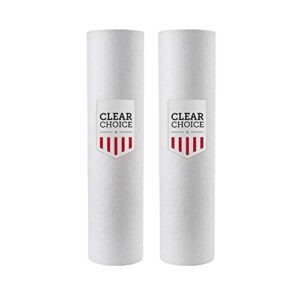 clear choice sediment water filter 1 micron 10 x 2.50" water filter cartridge replacement 10 inch ro system dev9109-07, dev9109-07, 155225-43 p1, 2-pk