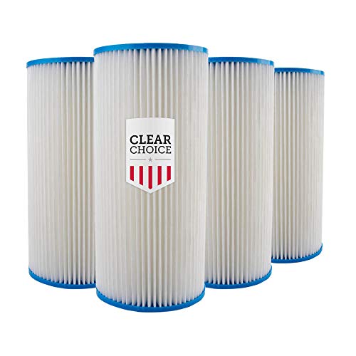 Clear Choice Sediment Water Filter 30 Micron 10 x 4.50 Water Filter Cartridge Compatible Replacement For 10 inch RO System 155101-43 R30-BB, WHKF-WHPLBB, 4-Pk