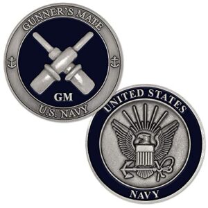 u.s. navy gunner's mate (gm) challenge coin