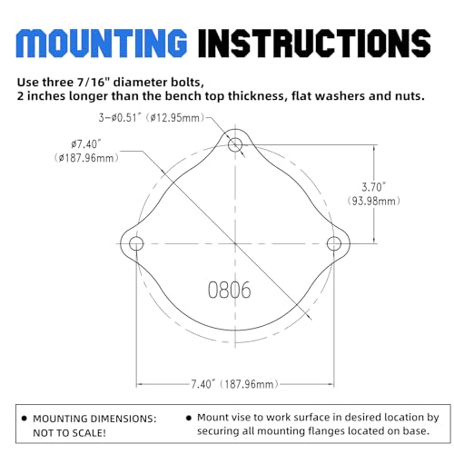 Forward 0804 4-Inch Bench Vise with Swivel Base and Anvil (4")