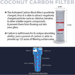 LiquaGen - Replacement Pre-Filter Set for Reverse Osmosis Water Filter Systems (Stage 1,2 & 3) | Highly Compatible Ultrapure Water Purifier Filter Kit with Carbon & Sediment Pre Filter