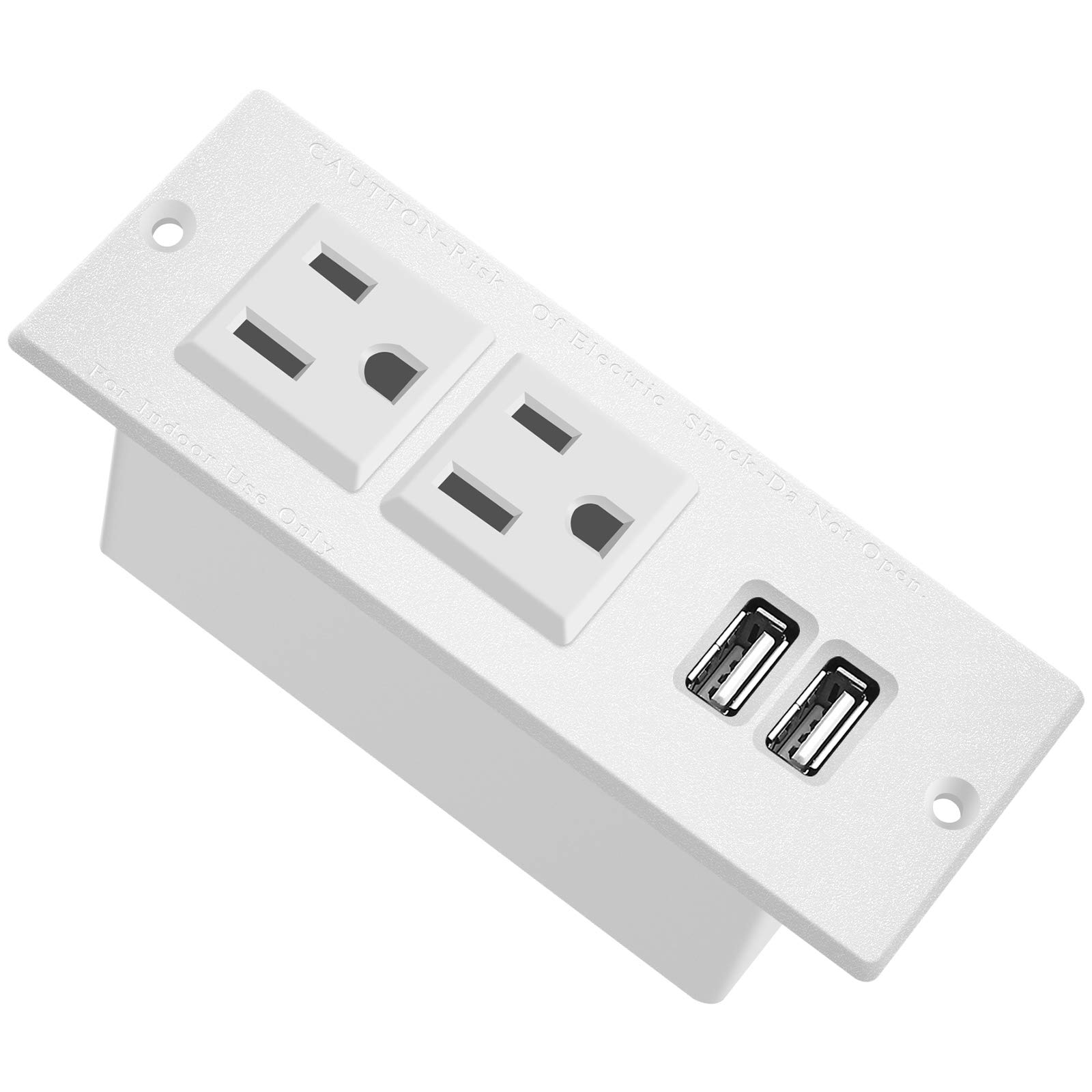 Furniture Recessed Power Strip, Recessed Desk Outlet with USB, in Conference Desk Recessed Power Outlets Socket, Desktop Power Grommet.