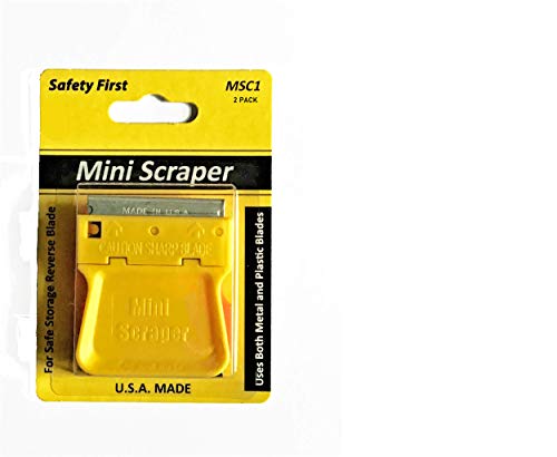 2 Original Mini scraper with Metal Blade Carded U.S. Made Razor Scraper