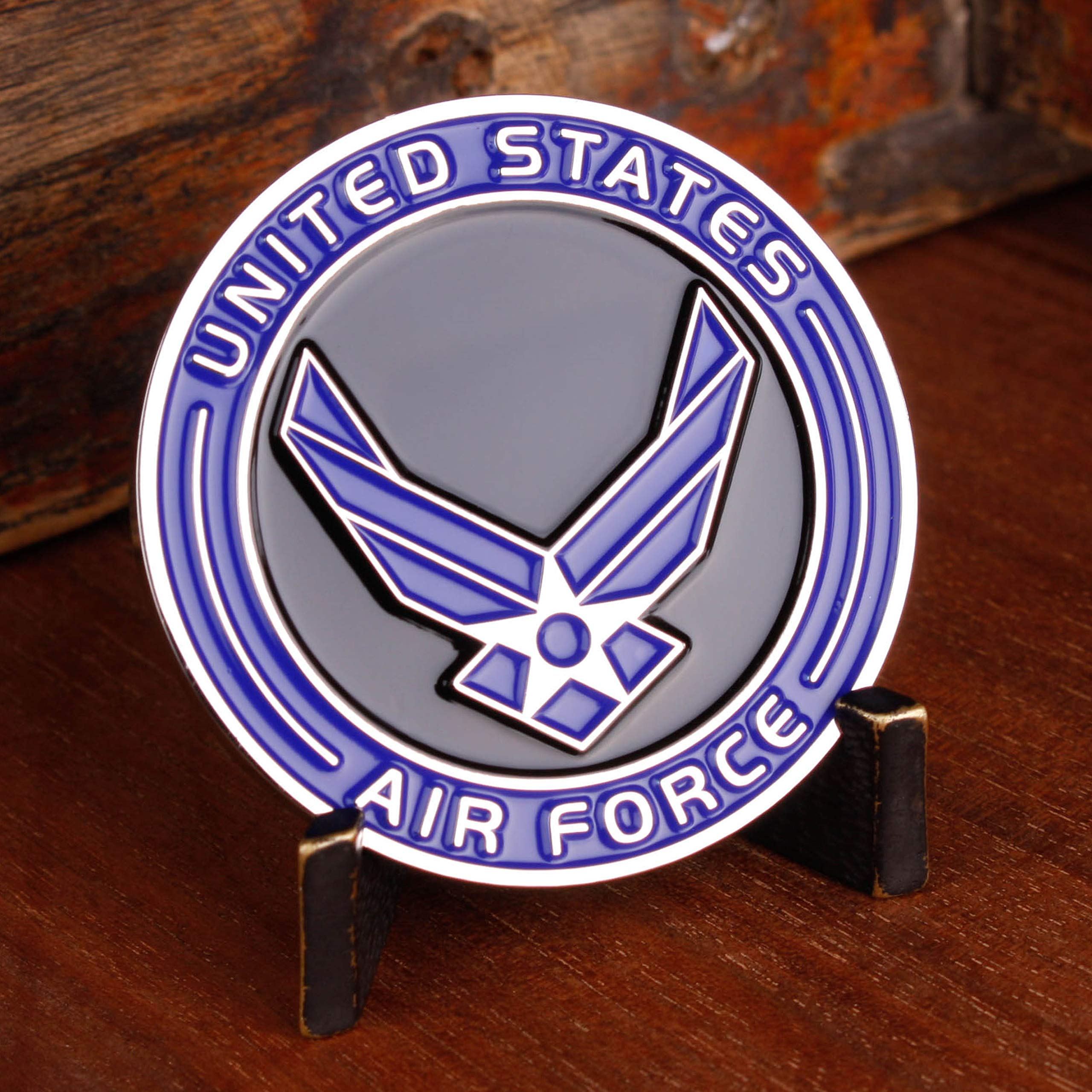 Air Force Airman E2 Challenge Coin! United States Air Force Airman Rank Military Coin. E-2 Airman USAF Challenge Coin! Designed by Military Veterans - Officially Licensed Product!