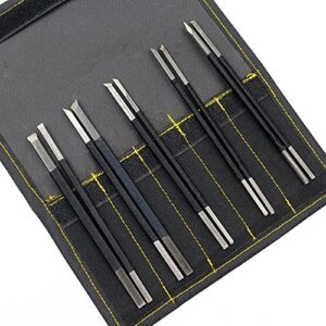 Toolso Stone Carving Tool 10pcs High-Carbon Steel Carving Chisels/Knives Kits