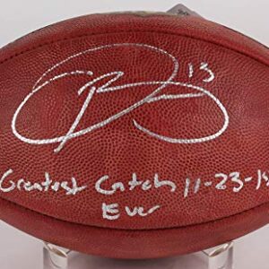 Odell Beckham Jr New York Giants Signed Autograph Authentic NFL Duke Football Inscribed Greatest Catch Ever Steiner Sports Certified