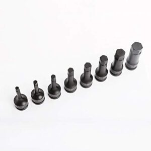 1/2" Drive Impact Socket Hex Bits | 8pc Metric Set Long Air Allen Driver