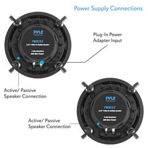 Pyle In-Wall and In-Ceiling Flush Mount Passive Speaker System - 5.25” Dual 2-Way Coaxial Speaker w/ ½ in. Tweeter, Rich Bass, 300 Watt Peak, Perfect for Home Surround Systems - 1 Pair (White)