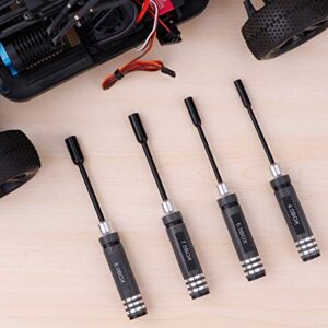 Makerfire 4pcs Hex Nut Drivers Screw driver Tools Kit Set for RC Helicopter RC Boat Rc Cars, Metal 4.0/5.5/7.0/8.0mm NUT Key Socket Screwdrivers