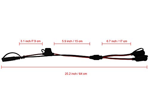 CUZEC 2-Way Splitter, SAE Connector,1 to 2 SAE Connector Power Charger Adapter