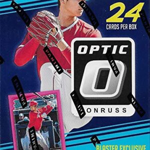 2018 Donruss OPTIC Baseball Series Unopened Blaster Box of Packs including 6 EXCLUSIVE Pink Parallel Cards plus Chance for Shohei Otani Rookies, Autographs and more