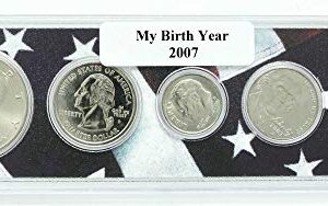 2007-5 Coin Birth Year Set in American Flag Holder Uncirculated