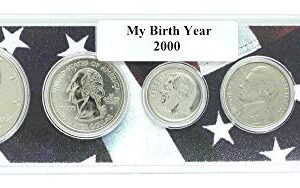 2000-5 Coin Birth Year Set in American Flag Holder Uncirculated