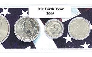 2006-5 Coin Birth Year Set in American Flag Holder Uncirculated