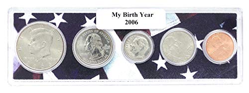 2006-5 Coin Birth Year Set in American Flag Holder Uncirculated