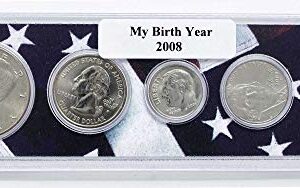 2008-5 Coin Birth Year Set in American Flag Holder Uncirculated