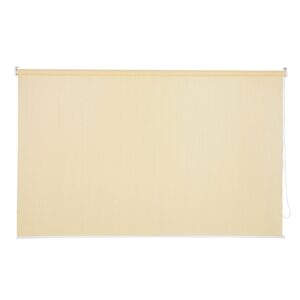phi villa outdoor roller shade 8' (w) x 8' (h), patio shades roll up, wheat