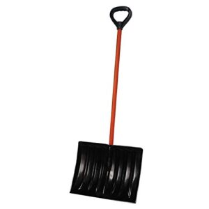 bigfoot value 18" snow shovel - metal handle black