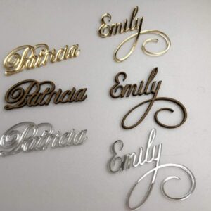 Personalized Wedding Signs Acrylic Place Cards Place Name Settings Wooden Custom Guest Table Names Laser Cut Name Formal Wedding Invitation Escort Cards Wood Bride Groom Party Decorations Event Decor