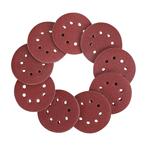 WORKPRO 80-Piece Sanding Disc Set，5-Inch 8-Hole Hook and Loop Sanding Discs, 60/80/100/120/180/240/320/400 Assorted Grits Sandpaper for Random Orbital Sander, W124097A