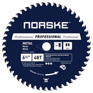 norske tools ncsbp210 6-1/2 inch 48t metal cutting saw blade for steel roofing, metal siding, steel pipe, steel studs & more 5/8 inch bore with diamond knockout